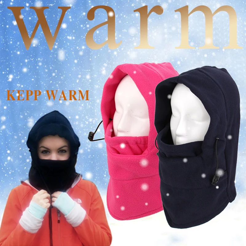 

Winter Warm Fleece Beanies Hats Fashion Men Skull Bandana Neck Warmer Balaclava Wargame Special Forces Face Mask Caps
