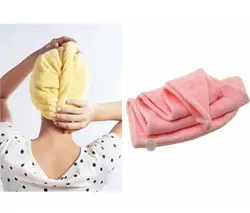 21*51 см Впитывающее микроволокно полотенце тюрбан для волос быстросохнущие шапочки для душа банный халат шляпа повязка для волос для женщин