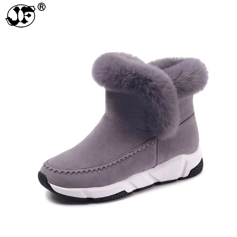 

2018 Winter Wedge Patchwork Faux Fur Fashion Women Shoes Woman Boots Platform Warm Snow Femme Ladies Boot Black 869