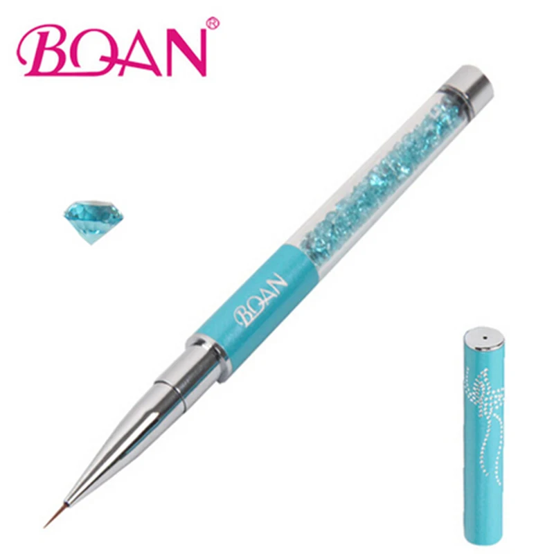 BQAN Nail Brush Ultra thin Line Draw Pen Blue Rhinestone Nail Art Paint