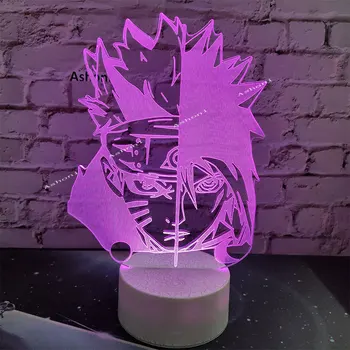 

7 Colors Changing Led 3D Uchiha Sasuke Modelling Table Lamp Anime Home Decor Light Fixture Kids Gift Sleep Naruto Night Light