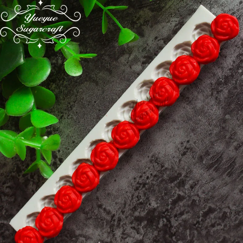 Yueyue Sugarcraft силиконовая форма в виде цветка розы помадная инструменты для