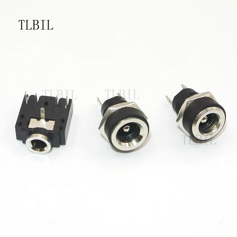 

10Pcs 2.1x5.5mm/2.5x5.5mm/F307 DC Power Supply Jack Socket Female Panel Mount Connector Plug Adapter stereo audio socket