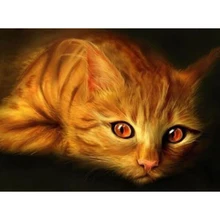 На заказ 5D алмазная картина Каттен животные Кот бломен круглые стразы Pintura Диаманте canevance Диамант стиль домашний декор