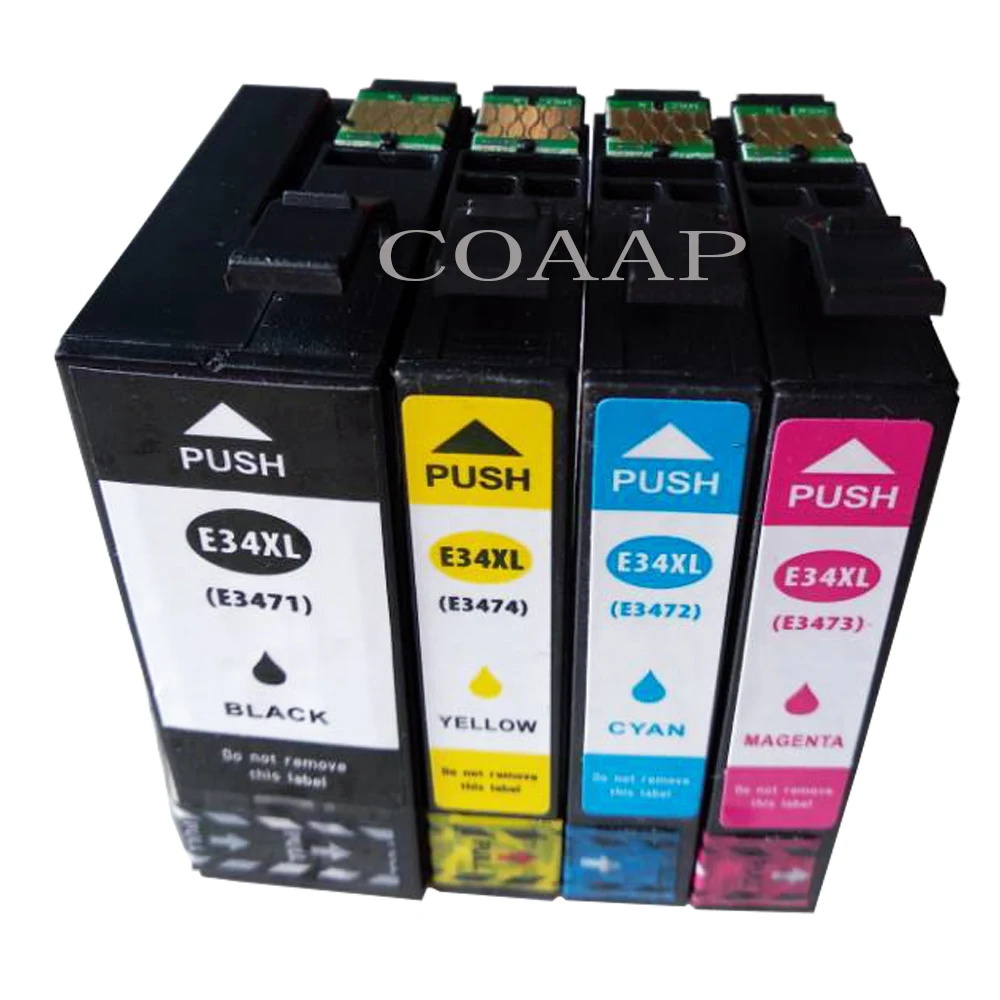 

4 Compatible Epson 34XL T3471 T3472 T3473 T3474 ink cartridge for Workforce pro WF-3720DWF WF-3725DWF Printer