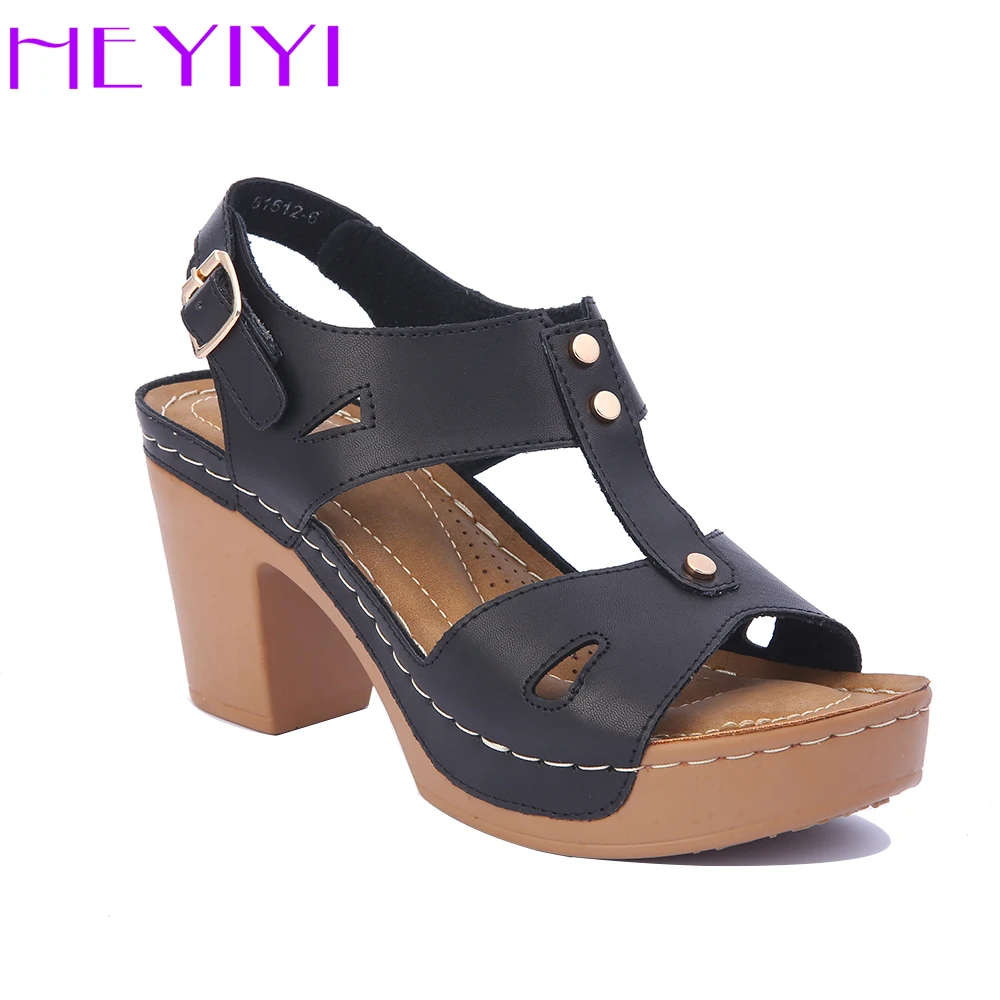 strap square heels