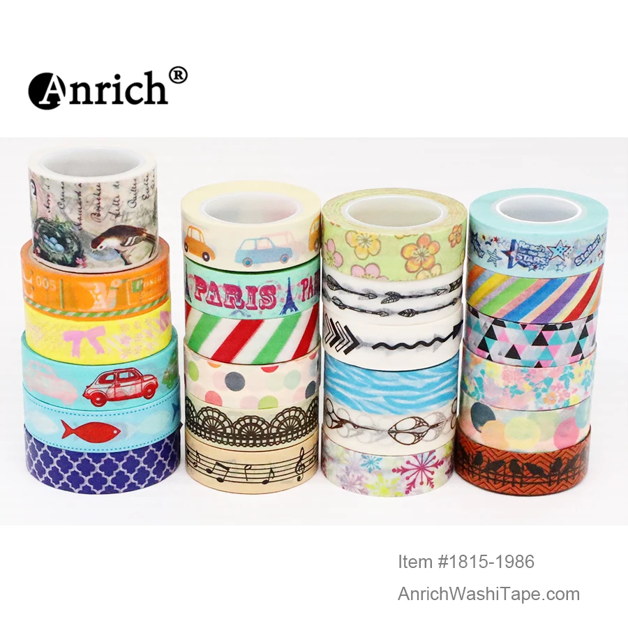 

Free Shipping and Coupon washi tape,Anrich washi tape #1815-1986,basic design,colorful,customizable