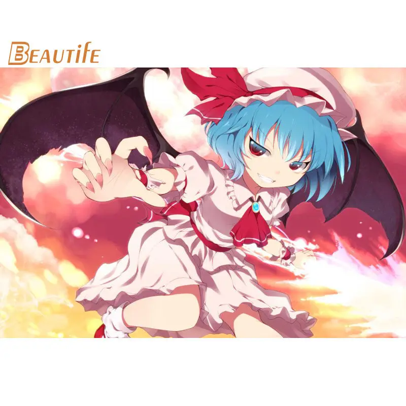 Новое поступление аниме TouHou Project плакат ткань Шелковый украшения дома настенный