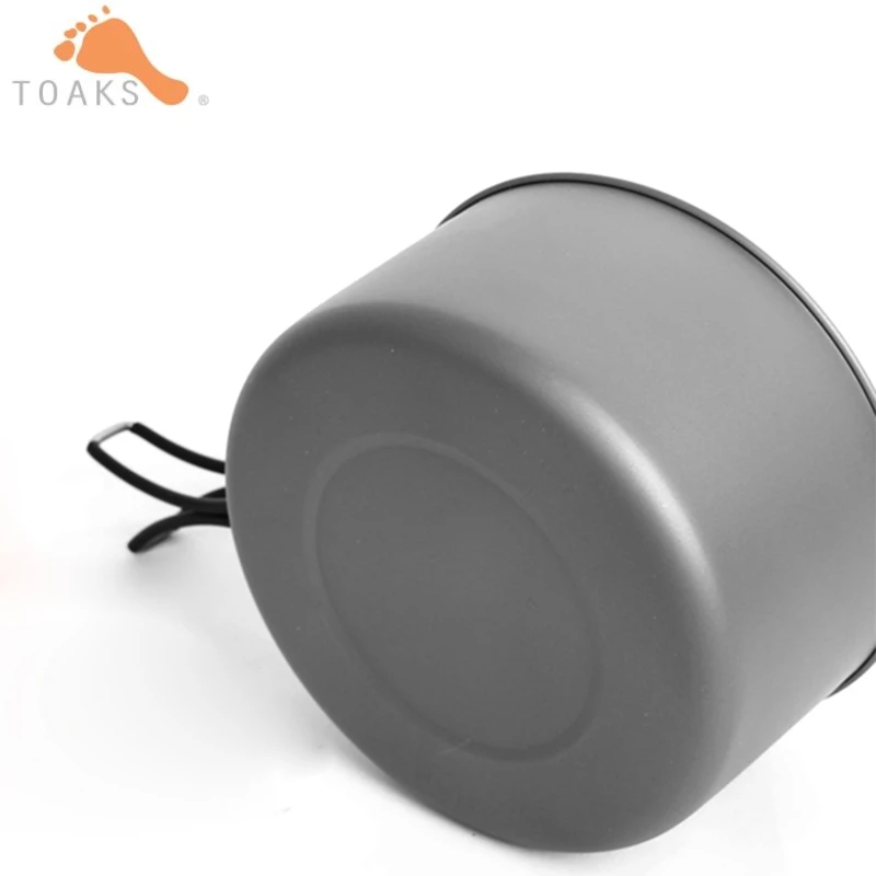 Toaks 2in1 1350 ml de titanio olla tazón portátil utensilios Camping con 490 ml mango plegable mochila Pan ligero CKW-1350