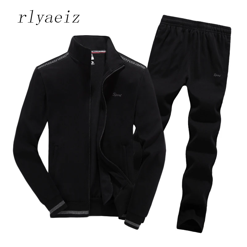 

Rlyaeiz Plus Size 7XL 8XL High Quality 2017 Spring Autumn Casual Sportswear Zipper Hoodies + Pants Tracksuit Mens Sporting Suits