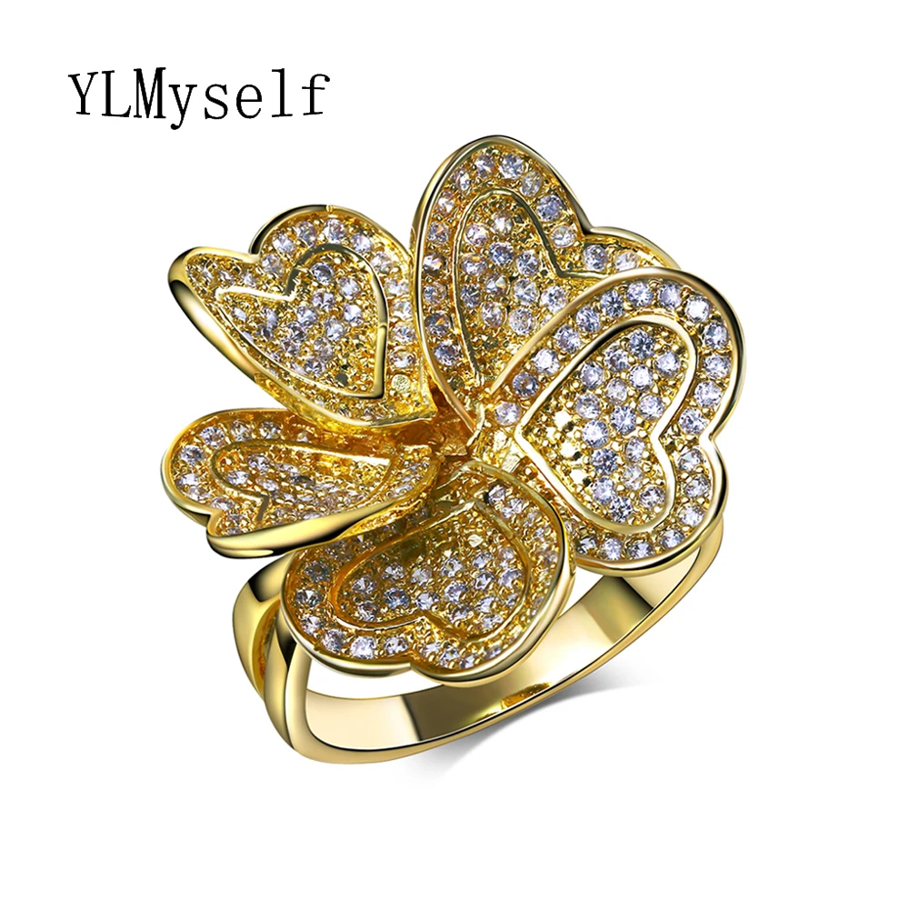 Buy Very nice Ring! Fashion Flower Heart Design anel