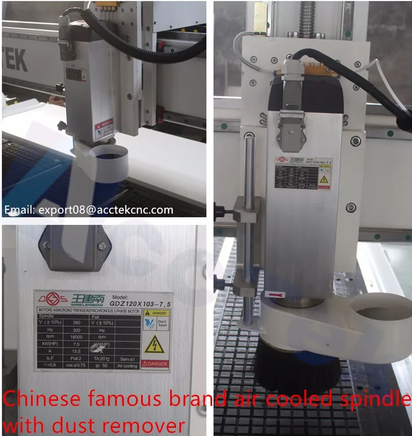 AKM2030 cnc router wood carving machine-spindle
