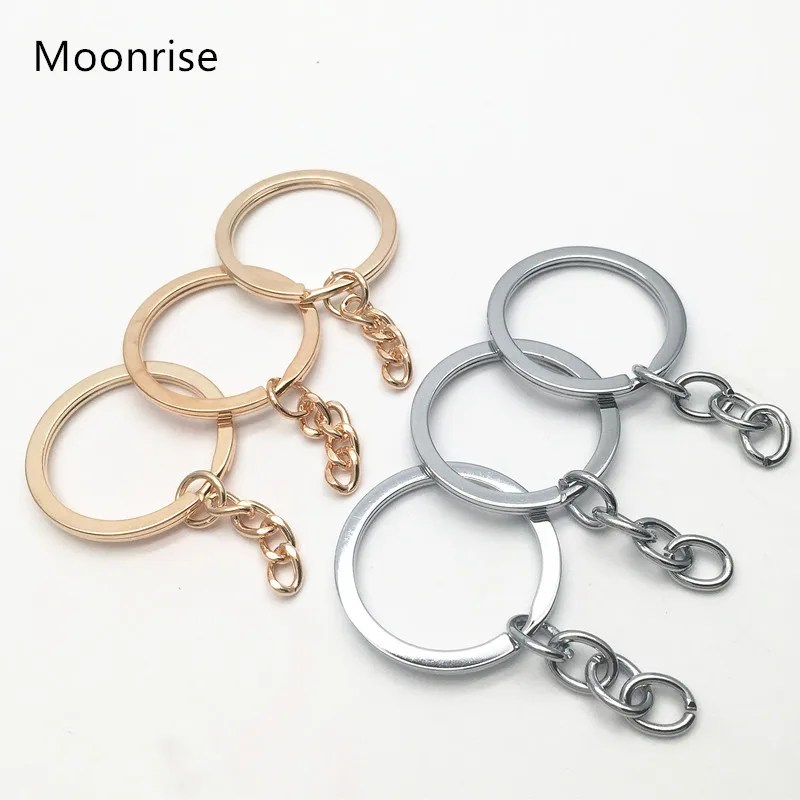 10Pcs Metal Split Keychain Ring Parts Key Chains With 25mm Open Jump Connector DIY Accessories HK148 | Украшения и аксессуары