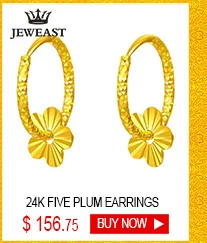 JLZB 24K Pure Gold Earring Real AU 999 Solid Gold Earrings Beautiful Gypsophila Upscale Classic Fine Jewelry Hot Sell New 2020