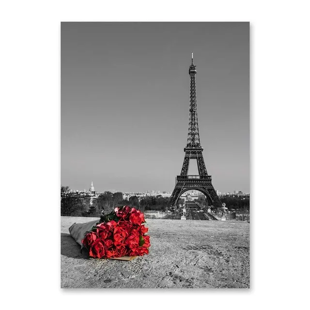 Gray-Black-Landscape-Poster-Prints-Modern-City-Tower-Canvas-Painting-On-The-Wall-Red-Rose-Umbrella.jpg_640x640 (2)