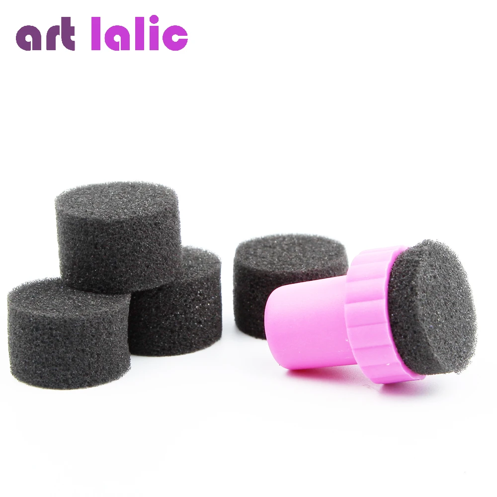 

5pcs Cute nail art sponge Stamp Gradient Color Stamping Polish Template Transfer Manicure Nail Art For Women Beauty Tips DIY
