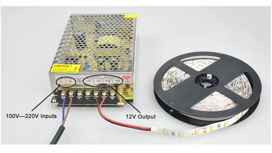 DC12V 2A 3A 5A 10A 12.5A осветительные трансформаторы светодиодный драйвер адаптер питания AC110V-220V для светодиодной ленты Выключатель света питание