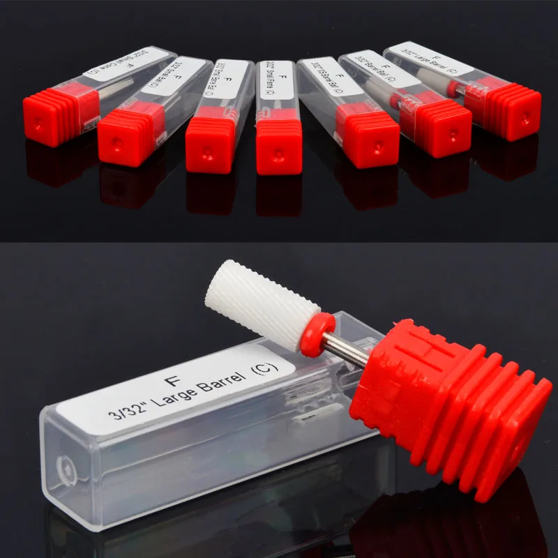 

WUF 7 Types High-End Ceramic Nail Drill Bit 3/32" Rotary Burr Cutter Bits For Manicure Electric Nail Drill Accessories