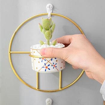 

Flower Pot with Iron Frame Stylish Display Planter Rack withou Plants DC156