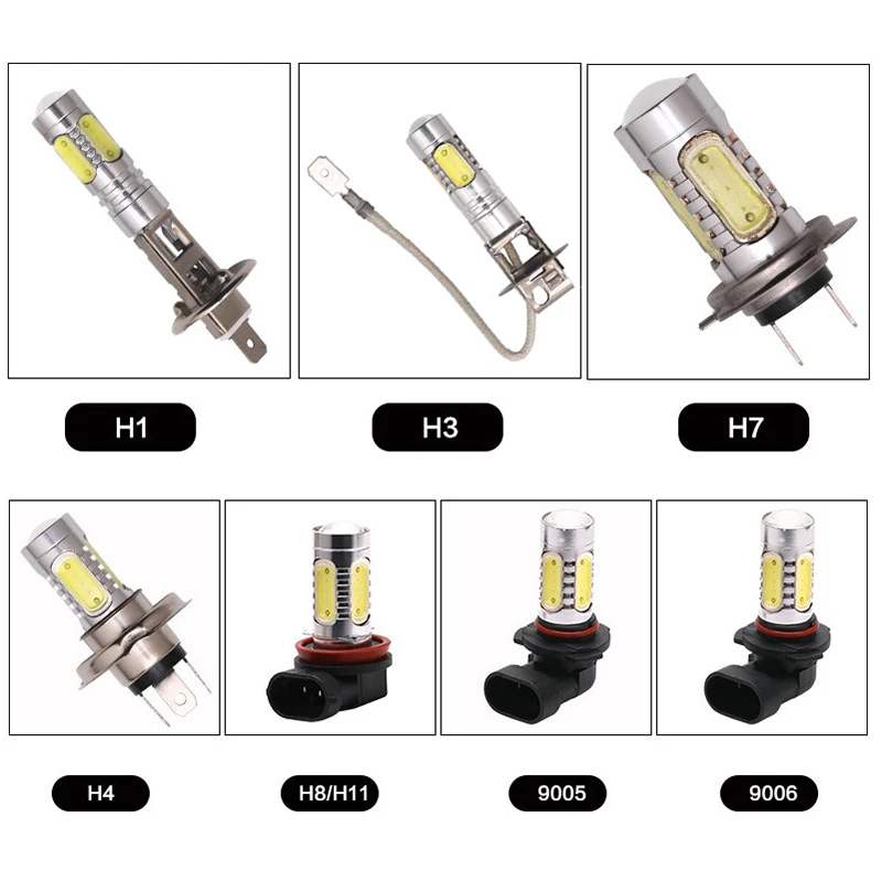 

CARBINS Car Headlight Super Bright Halogen Bulb COB H1 H3 H4 H7 H8 H11 9005 HB3 9006 HB4 12V 4000K Clear Fog Lights Driving Lamp