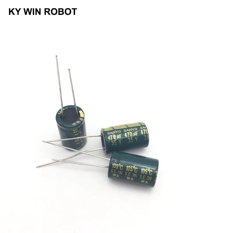 10pcs electrolytic capacitors 470UF 35V 10x16mm 105C Radial High-frequency low resistance Electrolytic Capacitor