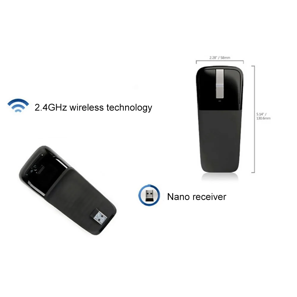 Складная мышь для Microsoft Arc Touch 2 поколения складная портативная беспроводная