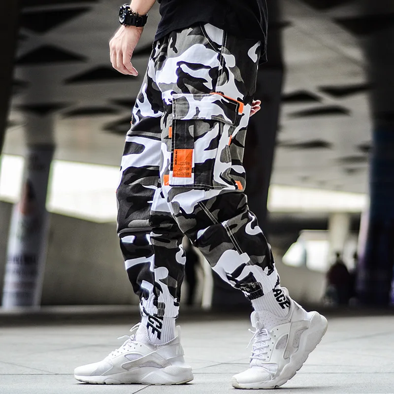 NEDAYATATIME Camo Tactical Joggers брюки мужские уличные черные шаровары Harajuku повседневные