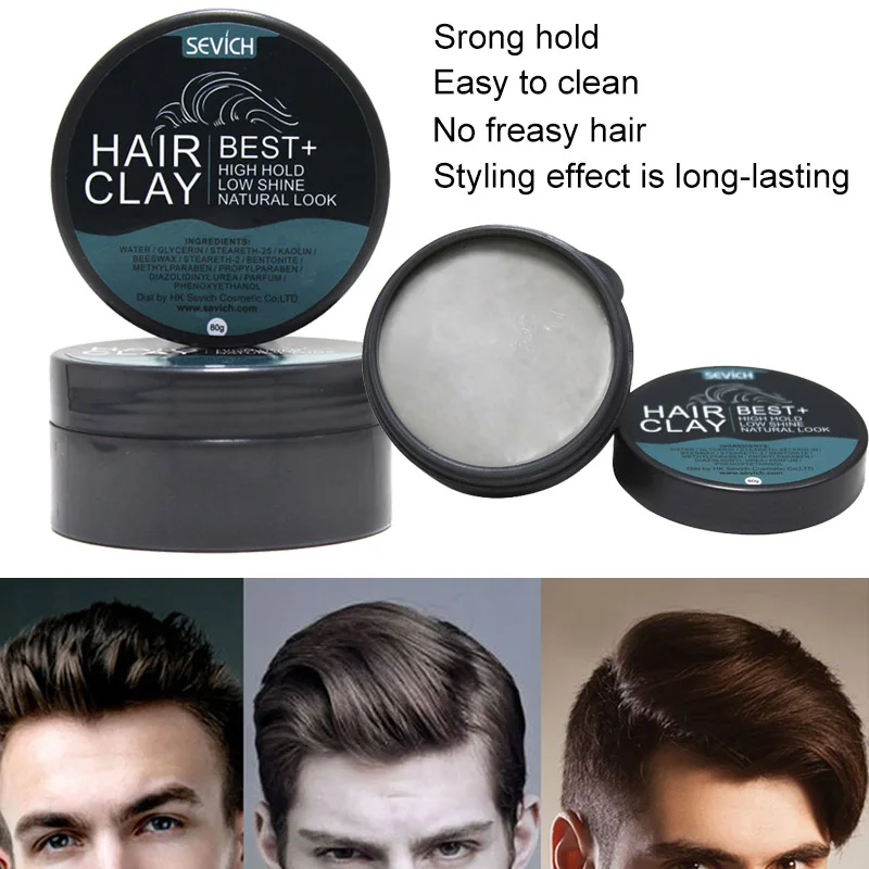 New 80g Hair Styling Clay Gel Hold Hairstyles Matte Finished Long