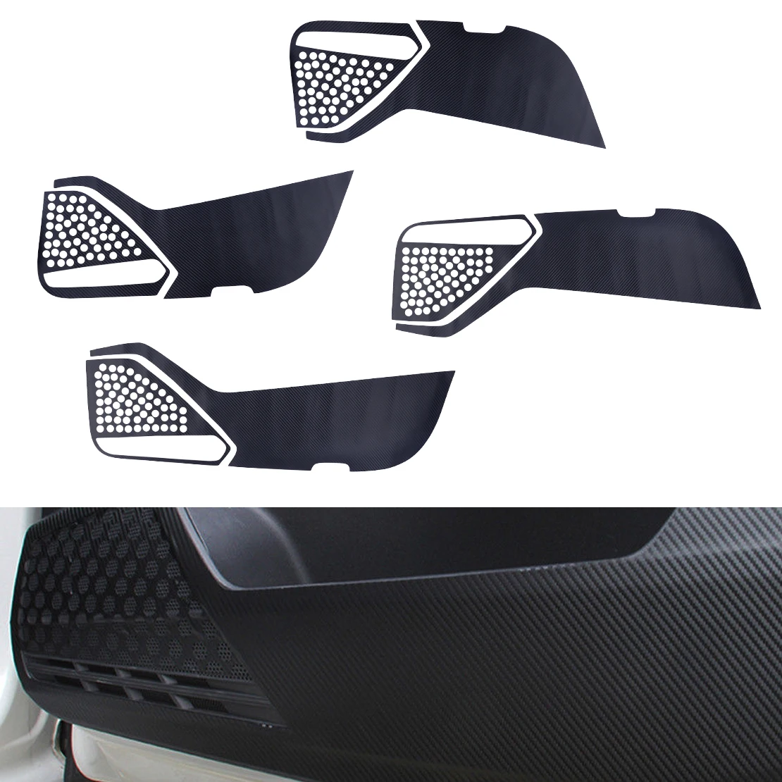 

4pcs Car Front & Rear Door Protection Anti-Kick Pad Vinyl Mat Sticker High Quality Fit For VW Tiguan 2017 2018