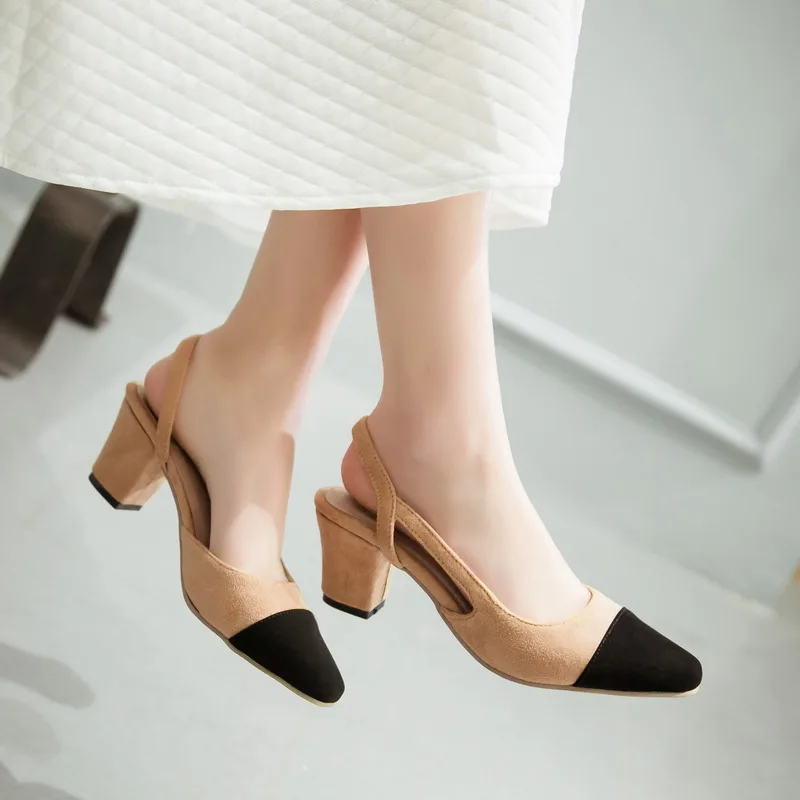 Для женщин Фирменная Летняя обувь высокие сандалии назад ремень Для женщин офисные туфли туфли-лодочки на высоком каблуке Размеры 33-46 zapatillas mujer
