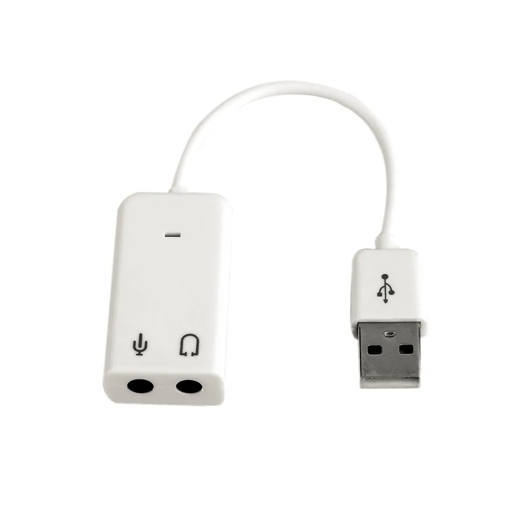 Профессиональный ноутбук USB 7,1 канальный внешний адаптер звуковой карты с самостоятельной внешней звуковой картой белый Прямая