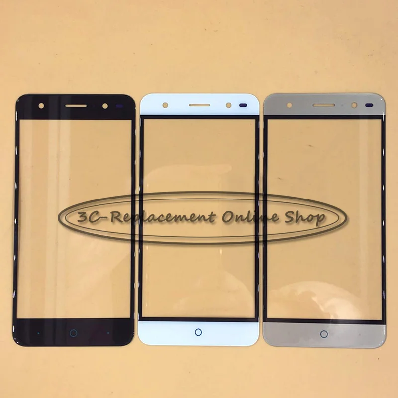 

NEW High Quality Black/White/Gold 5.0 inch For ZTE blade v6 plus Front Touch Screen Glass Outer Lens + Free shipping