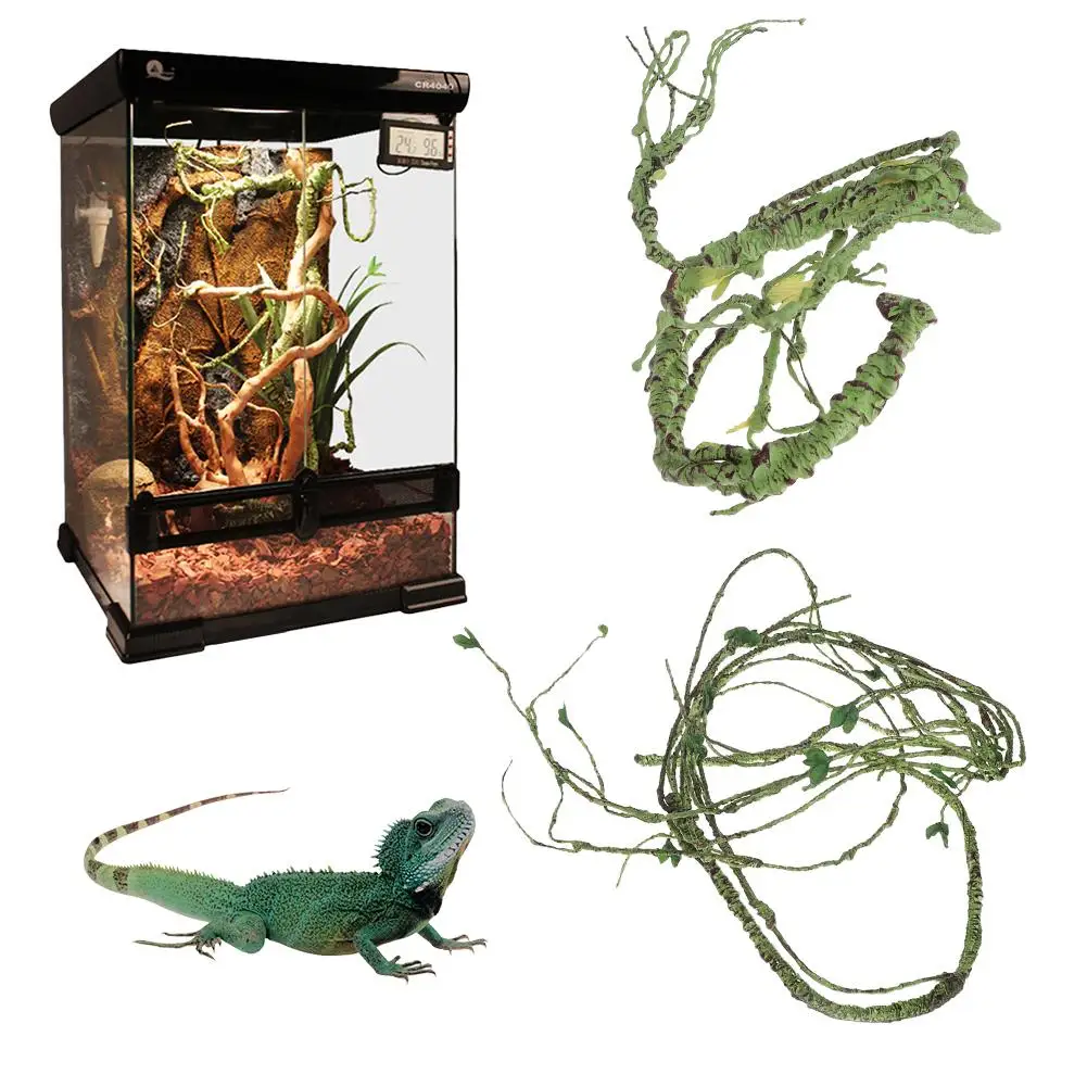 Collapsible Reptile Vines Habitat Decoration Artificial Simulated