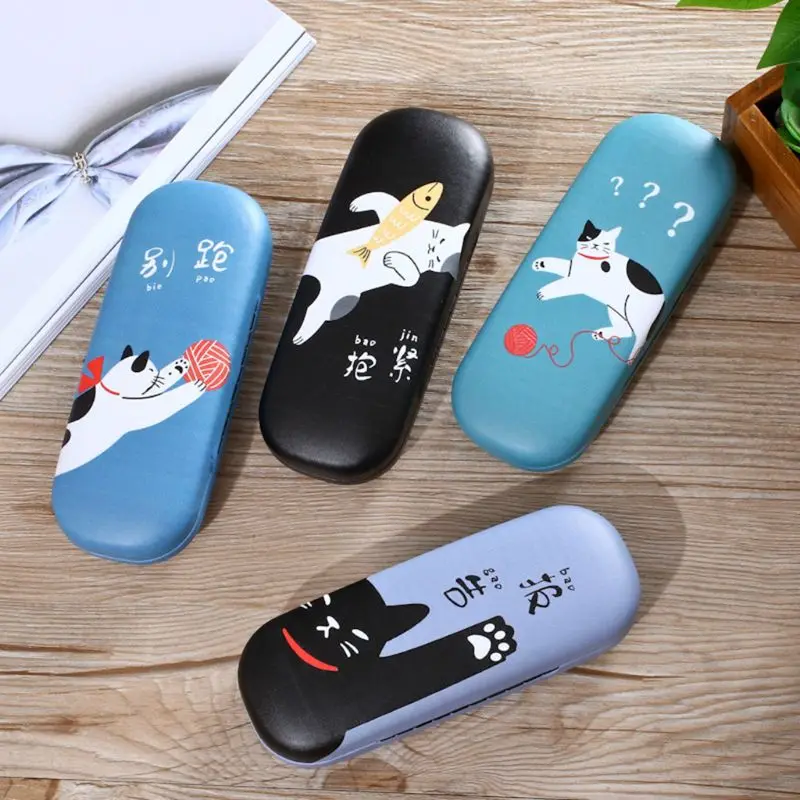 

Cat Cute Cartoon Hard Case Reading Glasses Storage Sunglasses Optical Eyeglasses Protector Goggles Portable