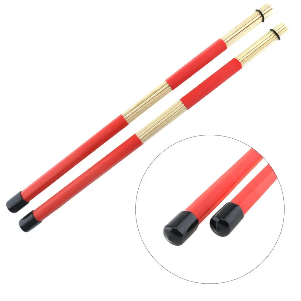 

2pcs 40cm Drum Set Wooden Rods Rute Jazz Drum Sticks Drumsticks Percussion Instruments Accessories