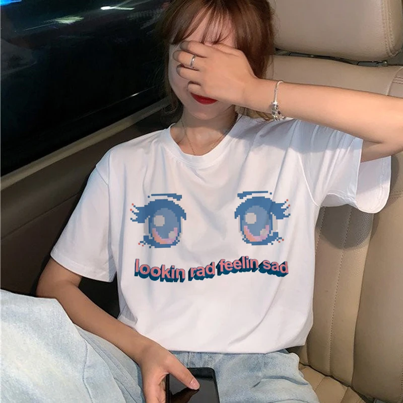 Новинка эстетика модная футболка Vaporwave Женская Футболка Harajuku Ullzang 90 х графическая