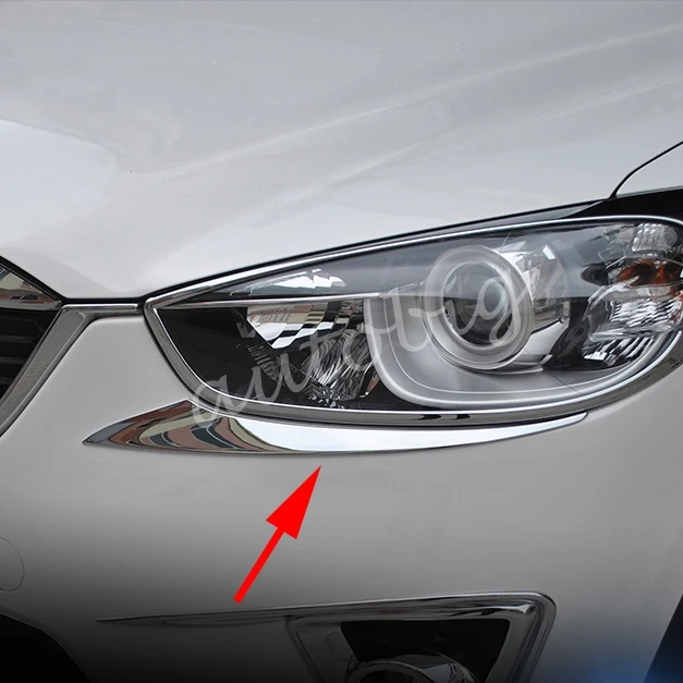 

Headlight Trim FOR Mazda CX-5 2013 2014 2015 2016 CX5 Chrome Head Light Lamp Cover Styling