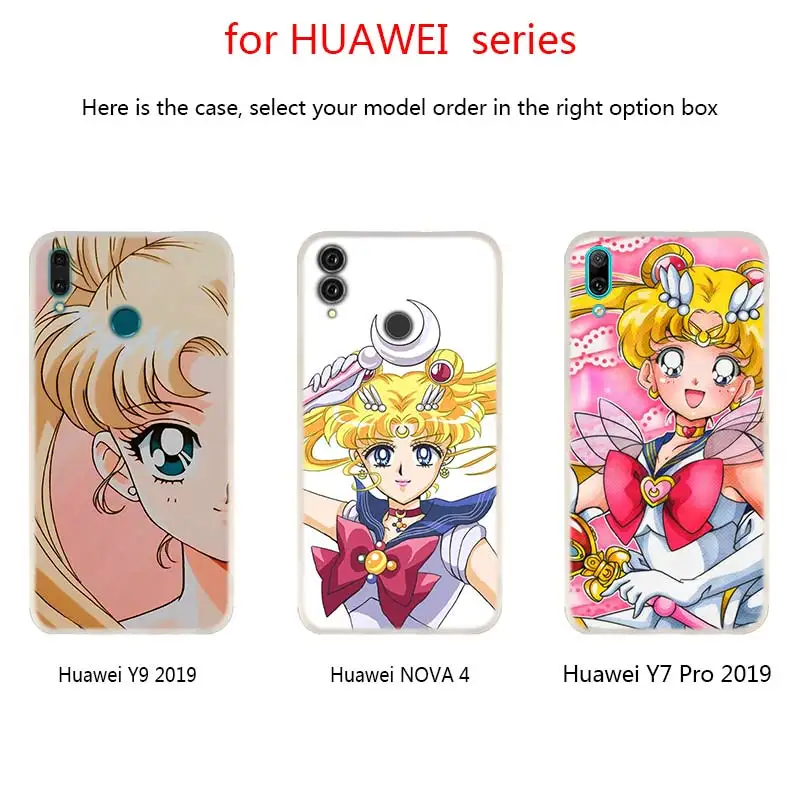 Мультяшные чехлы с Сейлор Мун для телефонов Huawei Mate 30 20 10 Lite Pro мягкий силиконовый