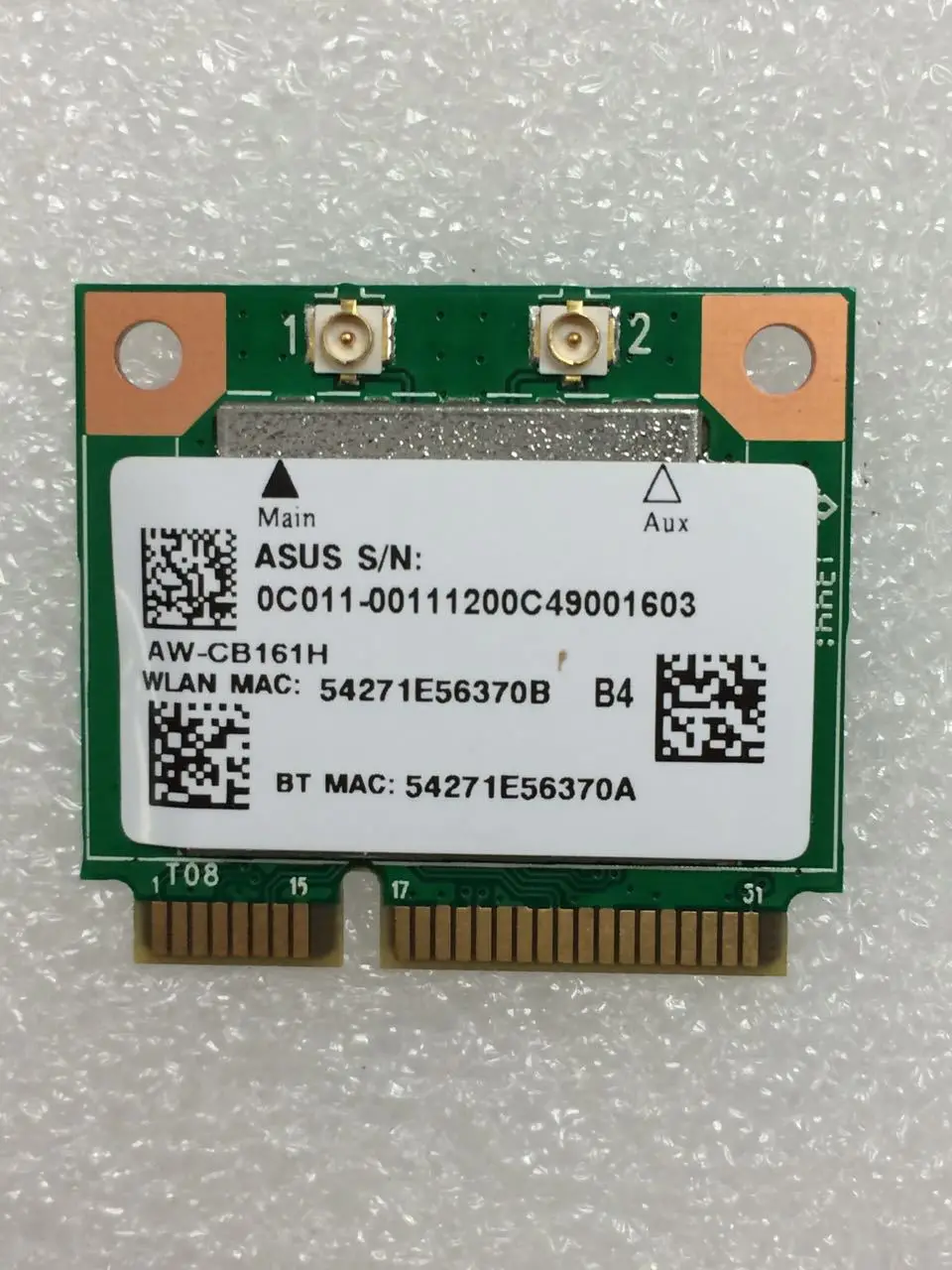 AzureWave RTL8821AE AW-CB161H AW-CB161N 433 Мбит/с AC Половина мини PCIe WLAN wifi Bluetooth 4,0 карта