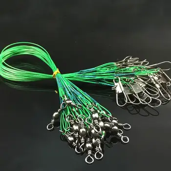 

Line Leash Lure Fishhook Line Trace Wire Leader Swivel Snap Spinner10pcs/lot Fishing Wire Shark Spinning Expert 15cm 20cm 25 cm