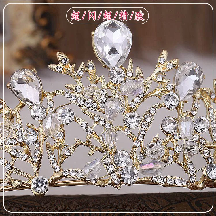 Прозрачный кристалл принцесса свадебный диадема невесты Coroa de Noiva головной убор для женщин пышный Выпускной свадебная диадема корона аксессуары для волос
