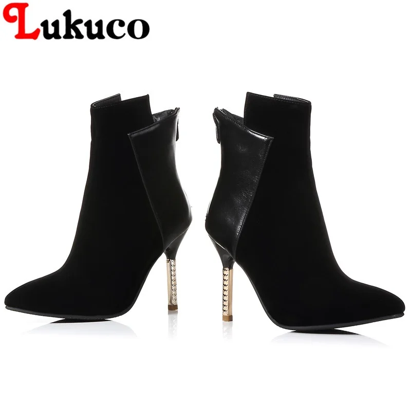 

2018 MIX-COLOR ELEGANT ankle boots large CN size 35 36 37 38 39 40 41 42 43 retro design women Boots real pictures free shipping