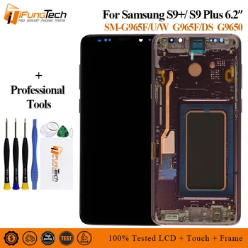 

New Original for samsung Galaxy S9 Plus LCD Display Touch Screen Digitizer Assembly for Galaxy S9plus G965F G965 Lcd With Frame