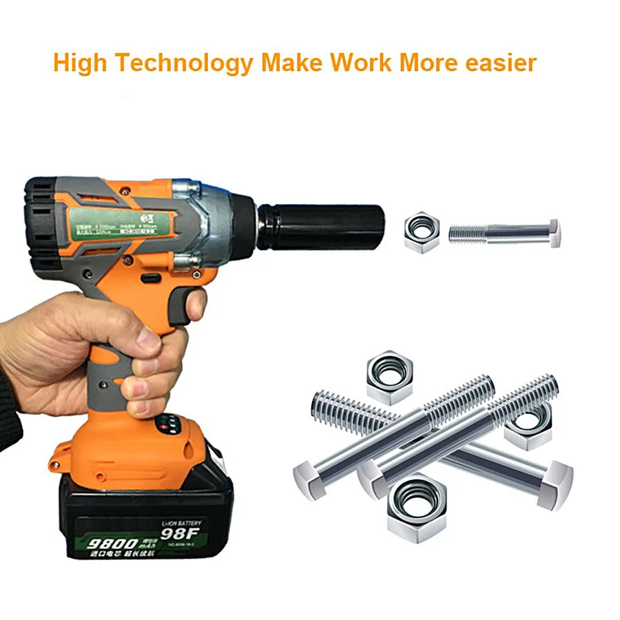 Brushless Cordless Rechargeable  Lithium Battery Car Electric Wrench-005