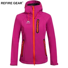 ReFire gear осенне-зимняя куртка-ветровка для прогулок женские водонепроницаемые ветрозащитные флисовые куртки для кемпинга мягкая оболочка походные куртки