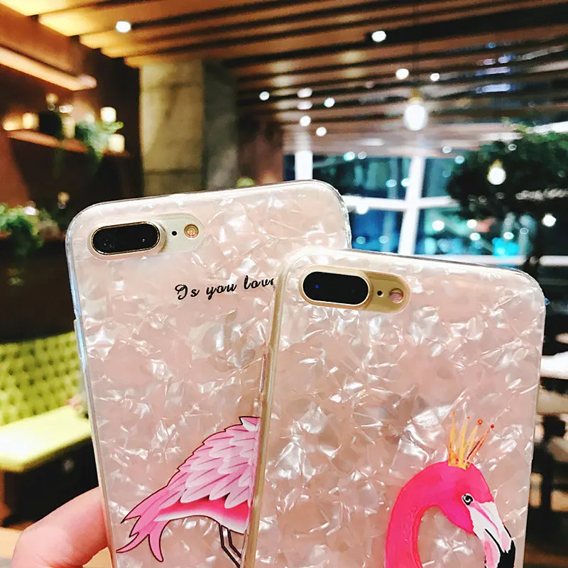 NFH Glitter funda de teléfono 8 7 para iPhone 6 Plus carcasa de flamenco para iPhone en X 8 7 6 funda trasera de silicona TPU suave 6 S Plus NFH Glitter funda de teléfono 8 7 para iPhone 6 Plus carcasa de flamenco para iPhone en X 8 7 6 funda trasera de silicona TPU suave 6 S Plus