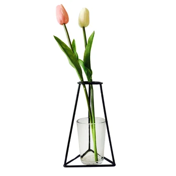 

Minimalist Abstract Iron Flowerpot Abstract Black Lines Vase Dried Flower Pot Racks New Nordic Ornaments Home Party Decoration