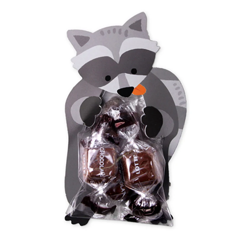 WEIGAO 10 шт животное коала Медведь Кролик подарок на Рождество/конфеты коробка печенья сумки поздравительная открытка мальчик ребенок душ день рождения принадлежности