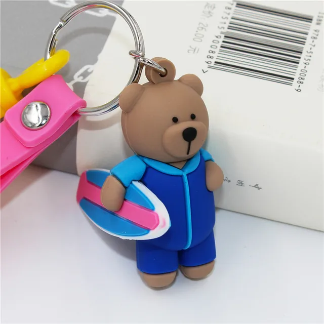 Buy Cartoon Anime Keychain Cute Bear Keyring for Car