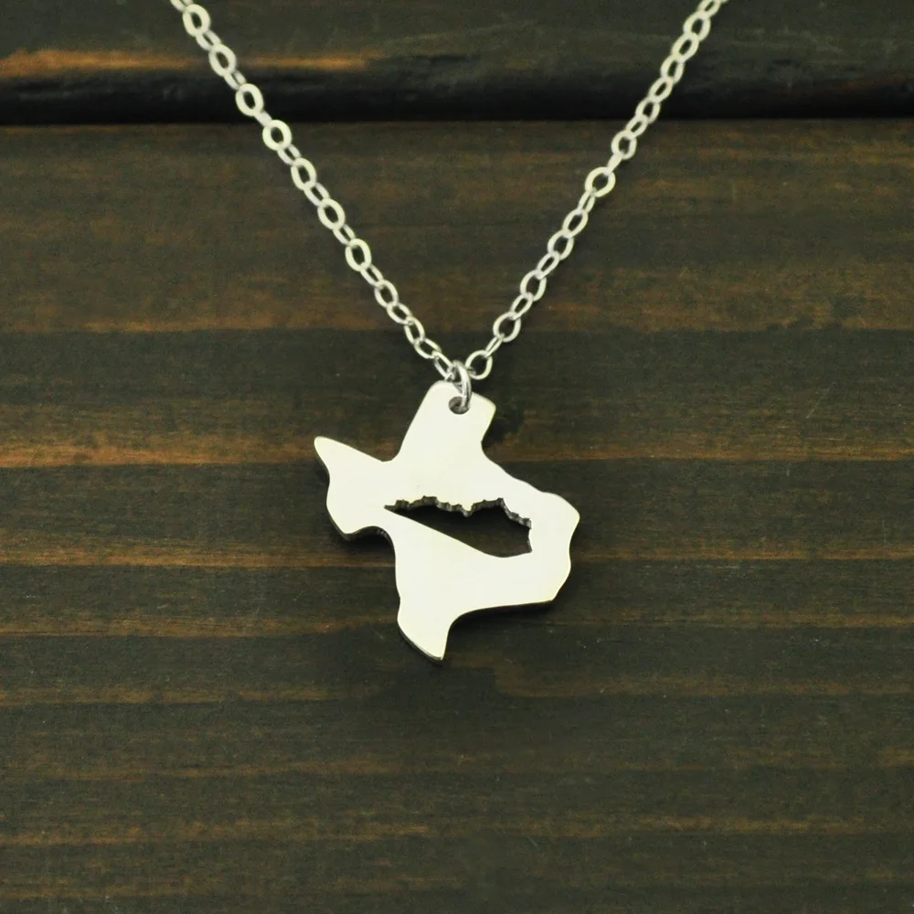 

Custom State Neckalce,Personalized State Pendant Map Necklace for Her,Long Distance Relationship Gift,Gift for her